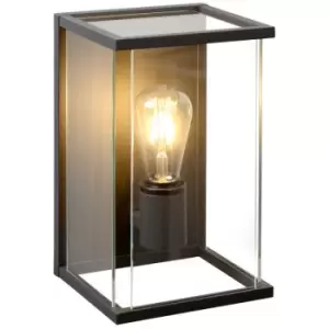 Image of Lucide CLAIRE - Wall Lantern Light Outdoor - 1xE27 - IP54 - Anthracite