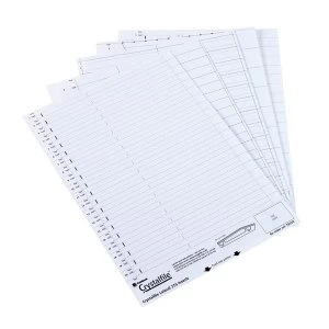 Image of Rexel Crystalfile Lateral 275 File Inserts White Pack of 50 Inserts