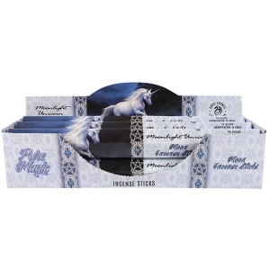 Image of Pack of 6 Moonlight Unicorn Incense Sticks by Anne Stokes