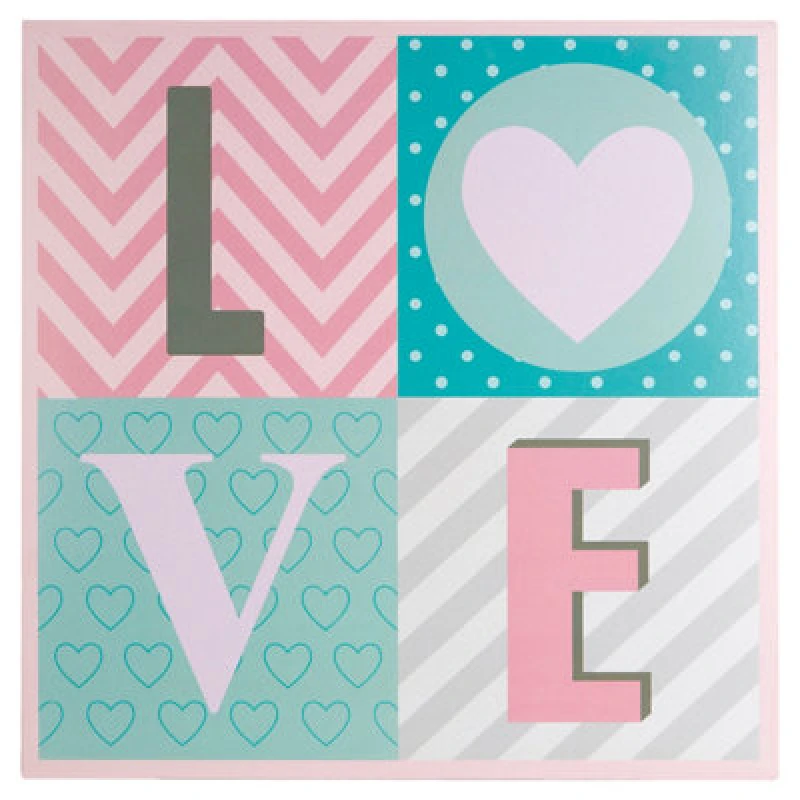 Image of Orsina Kids Love Wall Plaque, Inspirational & Motivational Wall Art For Kids, Mdf Wall Plaque, Hanging Wall Plaque