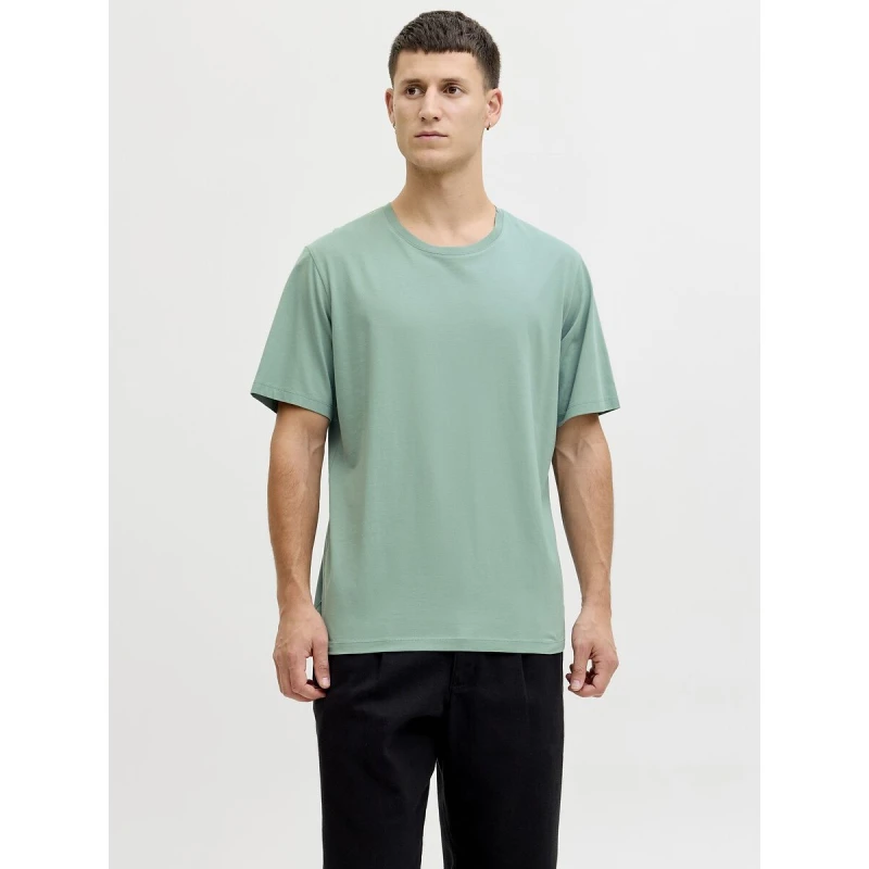 Image of jack & jones Organic Cotton T-Shirt with Crew Neck sea green Organic Cotton XL