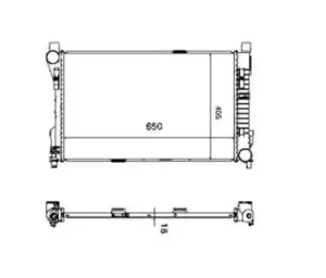 Image of NRF 55310 Engine Cooling Radiator Aluminium Brazed cooling fins