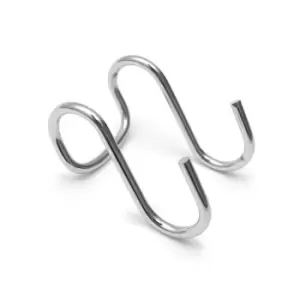 Image of GTV Steel Double 'S' Hooks Kitchen Hook Meat Airer Dryer Garage Tool, Pack of 10