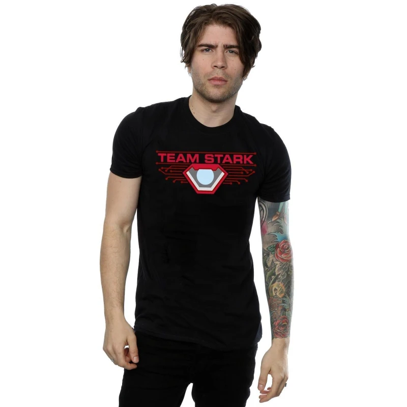 Image of Marvel Marvel Men Captain America Civil War Team Stark T-Shirt in Black Size: Small Black S Male 5057068030468