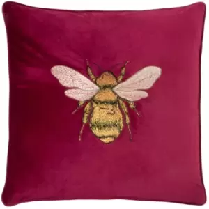 image of Hortus Bee Cushion Fuchsia, Fuchsia / 50 x 50cm / Cover Only