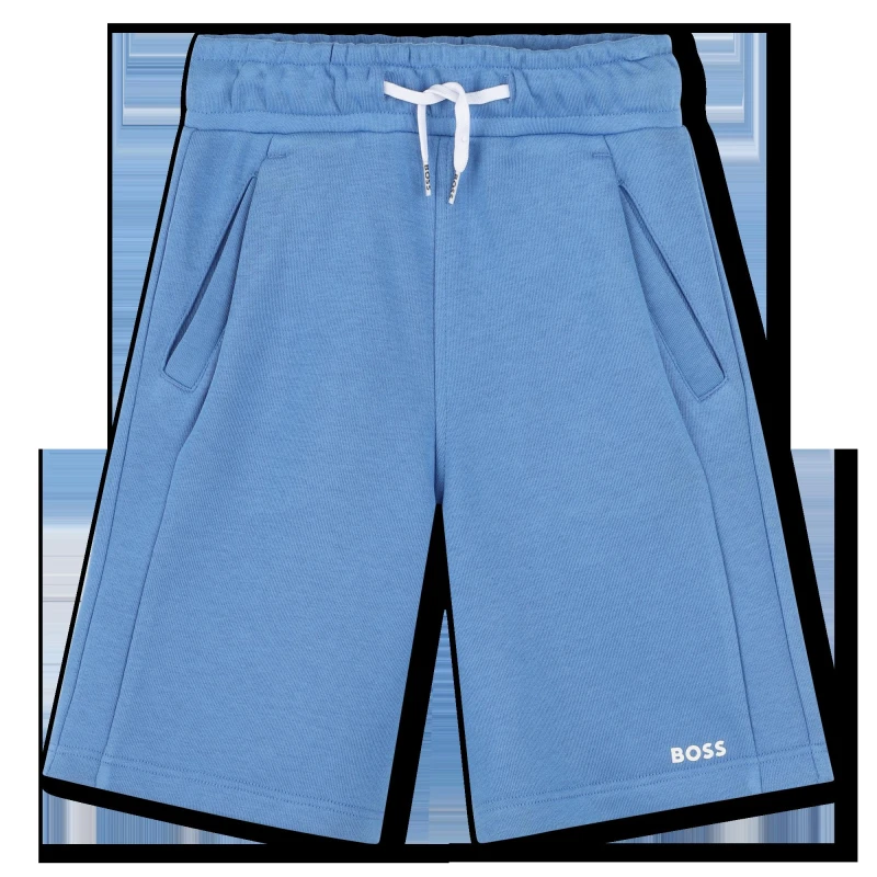 Image of Boss Kids Jogging Shorts for Infants Fleece Shorts 6 Yrs Blue 30006018155