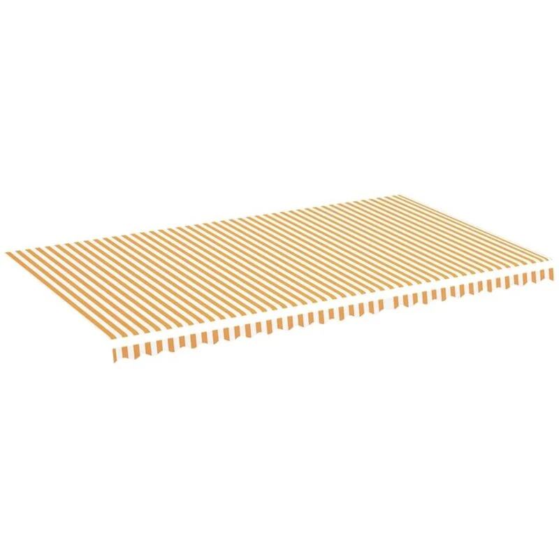 Image of VIDAXL Replacement Fabric for Awning Yellow and White 6x3.5 m Vidaxl 8720286150351