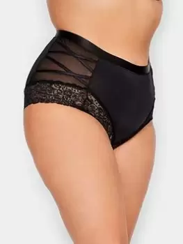 Image of Yours Strapping Detail Control Full Brief Black, Size 14-16, Women