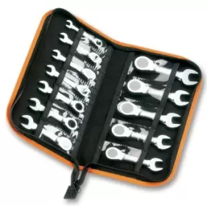 Image of Beta Tools 142 C/A12 12pc Stubby/Short Ratchet Combination Wrench Set 001420175