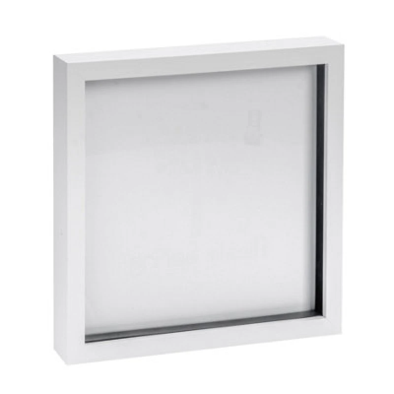Image of Nicola Spring 10 X 10" Photo Frame - White - 3D Photo Frame Picture Frame Box Portrait Display Case (53 X 53Cm)