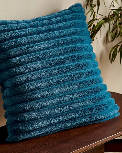 Image of Cosy Ribbed Cushion Teal 45X45 MN30404