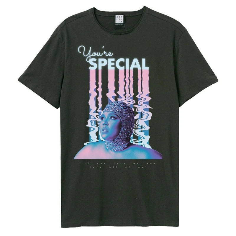 Image of Amplified Amplified Men You're Special Lizzo T-Shirt in Charcoal Size: Small Charcoal S Male 5063470046140