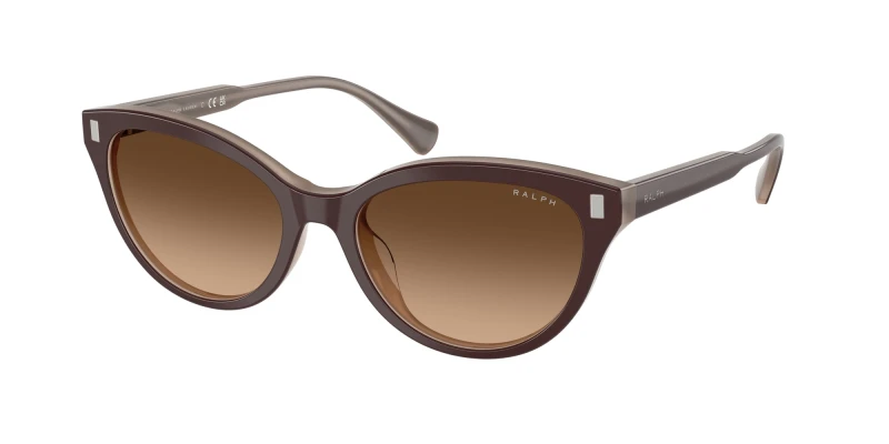 Image of Ralph Lauren Woman Ralph Lauren RA5326U 606574 Sunglasses Acetate Brown Brown Cat Eye Normal Shaded Brown Sunglasses Woman Acetate