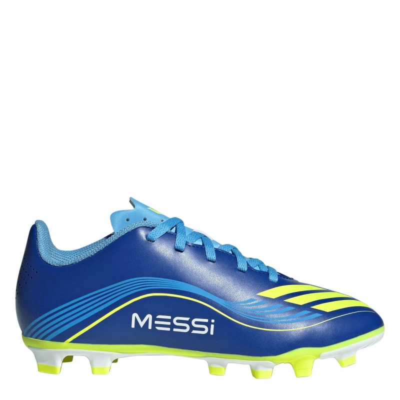 Image of adidas F50 League Childrens Firm Ground Football Boots - Blue Male C11