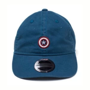 Image of Marvel Comics - Embroidered Shield Unisex Comfortable Fitting Cap - Blue