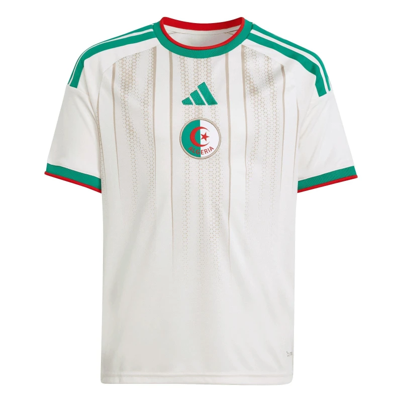 Image of adidas Algeria Home Shirt World Cup 2026 Juniors White/Green unisex 11-12 Years