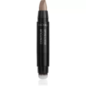 Image of IsaDora Stick'n Brush Controur Countour Stick with Brush Shade 30 Cool Beige
