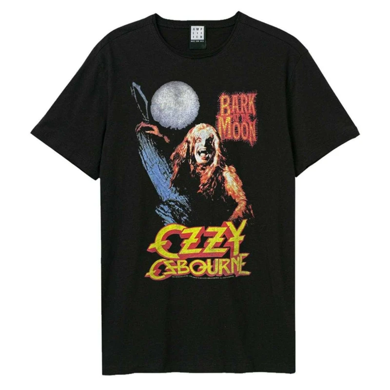 Image of Amplified Mens Bark At The Moon Ozzy Osbourne T-Shirt in Black Size: Large Black Male L