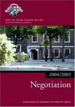 Image of Negotiation by Margot Taylor and Inns of Court School of Law Paperback
