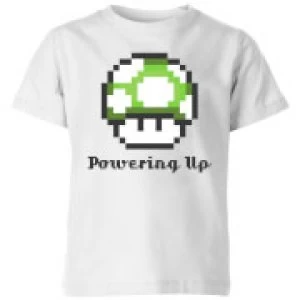 Image of Nintendo Super Mario Powering Up Kid's T-Shirt - White - 11-12 Years