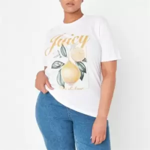 image of Missguided Plus Size Juicy G T Shirt - Multi