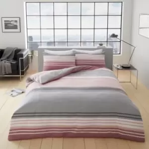 Image of Moxie Stripe Duvet Cover Bedding Set - Blush - King - TJ Hughes