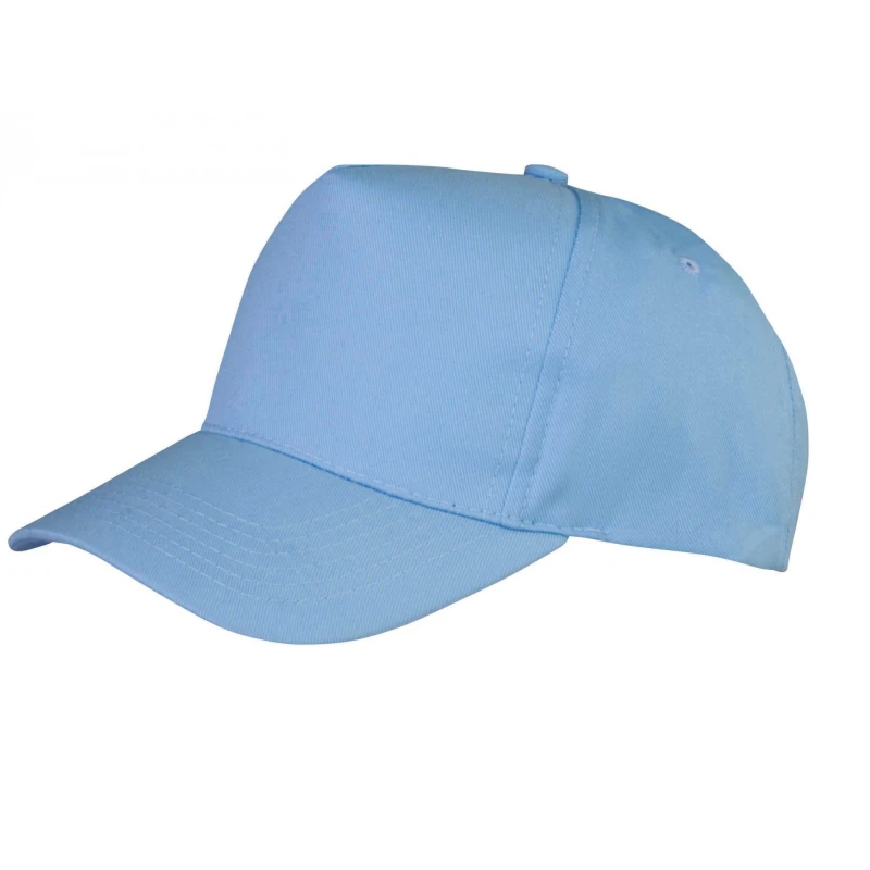Image of Result Boston 5 Panel Baseball Cap in Light Blue Light Blue Unisex One Size