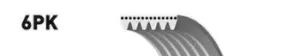 Image of Banded V-Belt Extra Service MICRO-V Multi-Ribbed Belt Gates 6PK1610ES