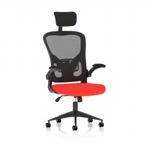 Image of Ace Executive Bespoke Fabric Seat Bergamot Cherry Mesh Chair With