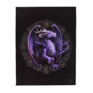 image of 19x25cm Samhain Dragons of the Sabbats Canvas Plaque by Anne Stokes