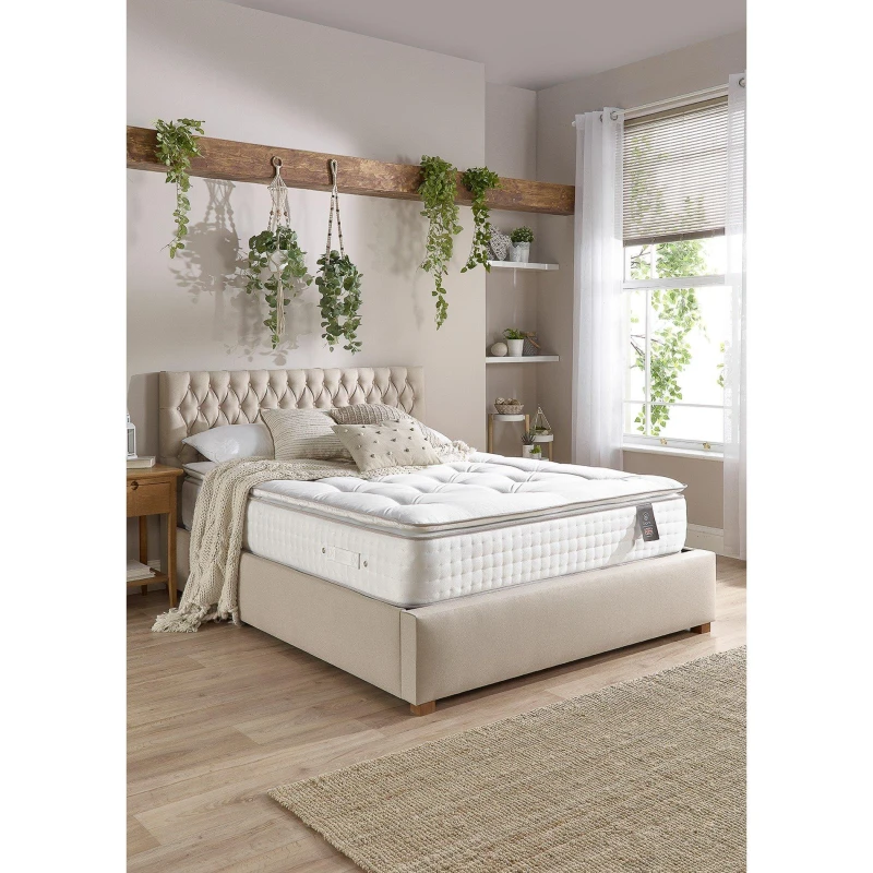 Image of Aspire 5000 Pocket Natural Pillow Top Mattress - Double, White MAT100147-46