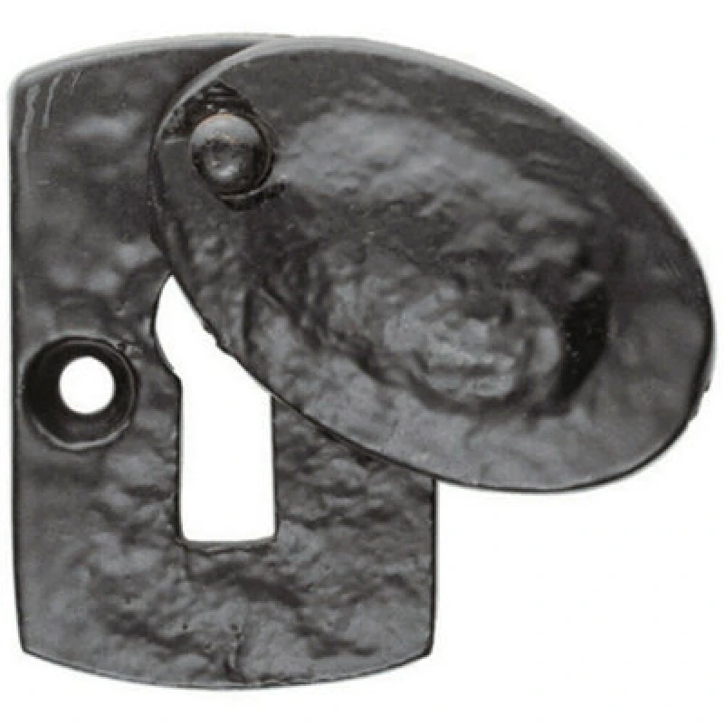 Image of Loops Plaque Design Antique Covered Escutcheon Euro Profile 43 x 29mm Black Antique Black unisex