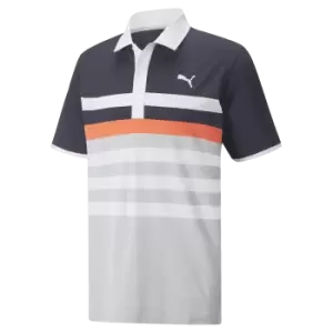 Image of Puma 2022 MATTR One Way Polo - Navy Blazer/Hot Coral - L