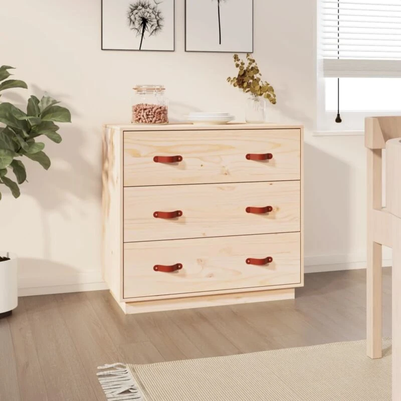 Image of vidaXL Sideboard 80x40x75cm Solid Wood Pine, Brown 820107