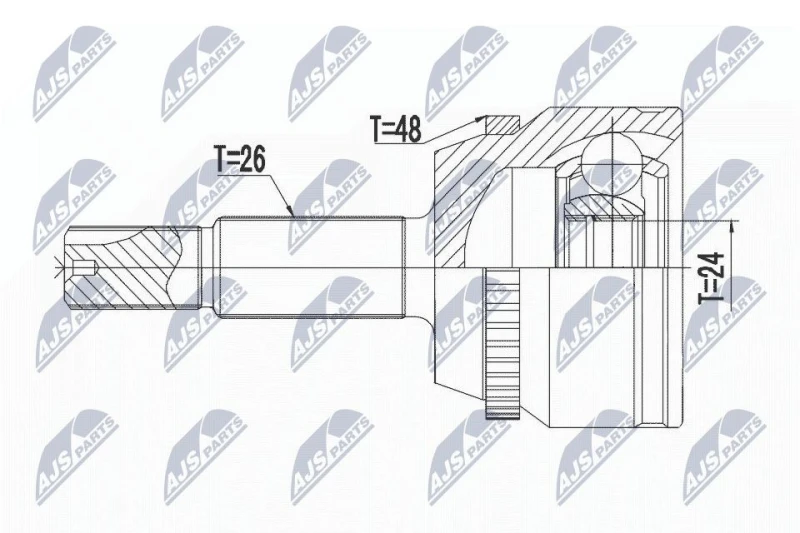 Image of NTY CV joint kit NTY NPZ-TY-017