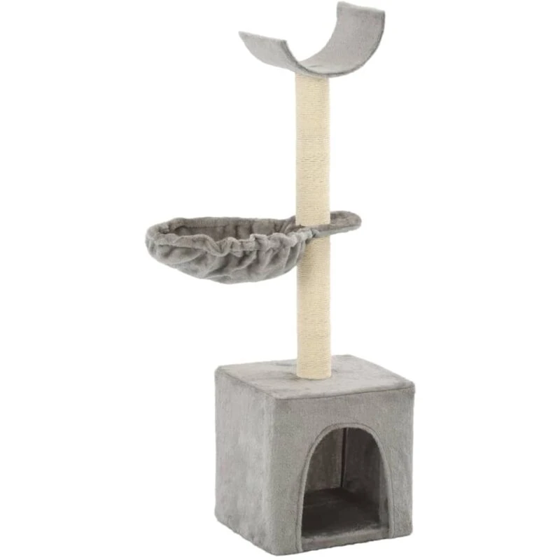 Image of VIDAXL Cat Tree with Sisal Scratching Posts 105cm Grey Vidaxl 8718475600237