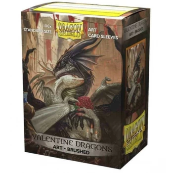 Image of Dragon Shield Valentine Dragons Art Card Sleeves - 100 Sleeves