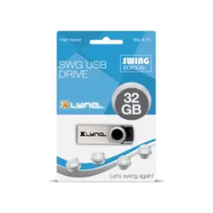 image of xlyne 177532-2 USB flash drive 32GB USB Type-A 2.0 Black,Silver