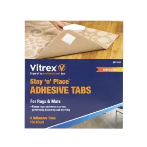 Image of Vitrex Stay 'n' Place Adhesive Tabs - 4 Pack