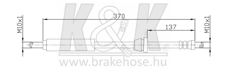 Image of K&K FT2106 Brake Hose Brake Hose (83)