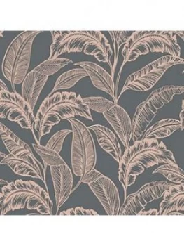 image of Accessorize Mozambique Wallpaper - Grey/Rose