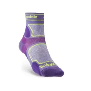 Image of Bridgedale TRAIL RUN Ultralight T2 Coolmax Sport 3/4 Crew Womens - Large Purple