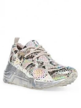 Steve Madden Cliff Trainer - Multi, Silver, Size 4, Women