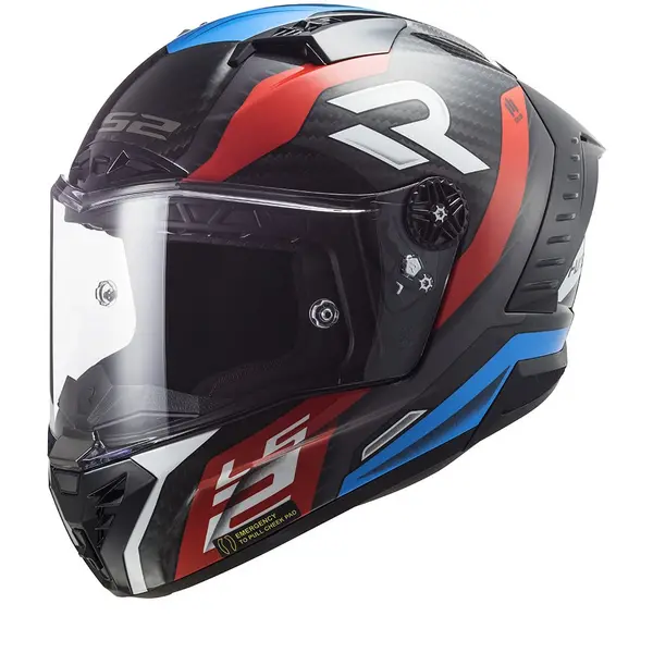Image of LS2 FF805 Thunder C Supra Red Blue-06 Full Face Helmet Size 2XL