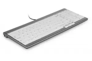 image of BakkerElkhuizen UltraBoard 960 keyboard USB QWERTZ German Grey, White