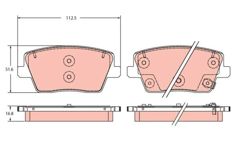 Image of Brake pad set TRW GDB2355