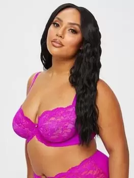 Image of Ann Summers Bras Sexy Lace Planet Non Pad Fuller Bust Bra, Bright Purple, Size 38F, Women