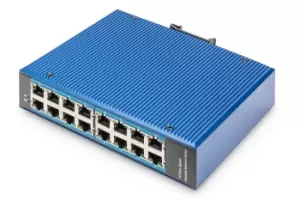 image of Digitus Industrial 16-Port Gigabit Switch, unmanaged