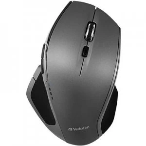 Image of Verbatim Deluxe Radio WiFi mouse Optical Ergonomic Grey (metallic)