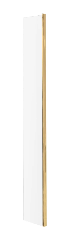 Image of Balterley 8mm Safety Glass Return Screen Brushed Brass 215x1850mm Bronze